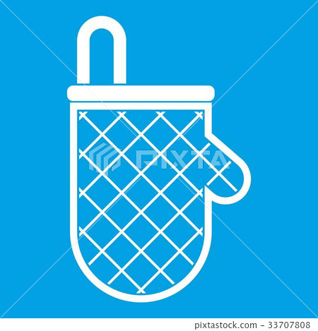 Kitchen protective glove icon white 33707808