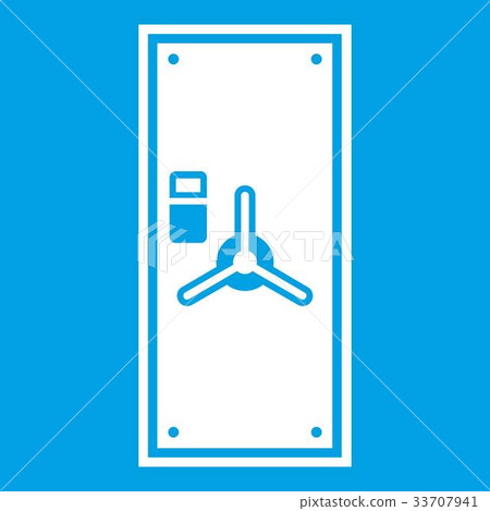 Safe door icon white Safe door icon white 33707941