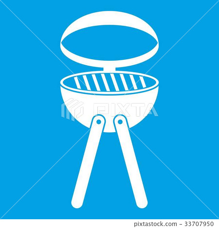 Barbecue grill icon white 33707950