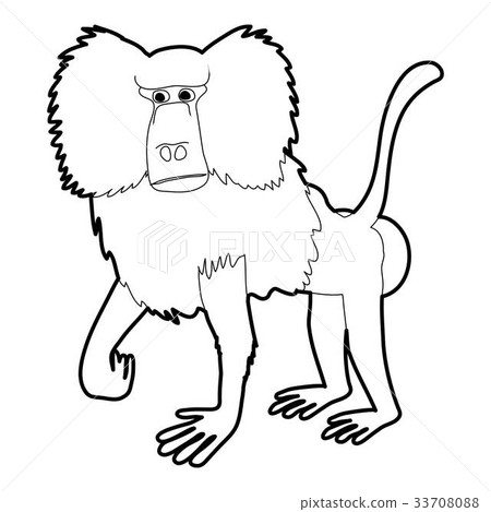 Baboon icon outline Baboon icon outline 33708088