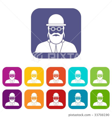 Orthodox jew icons set 33708190