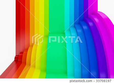 abstract colorful rainbow perspective background 33708197