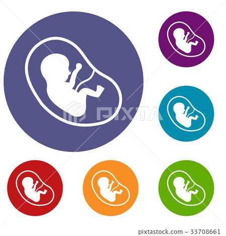 Fetus icons set Fetus icons set 33708661