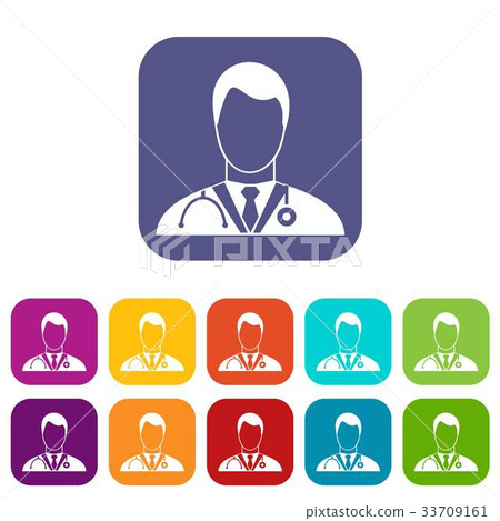 Doctor icons set - Stock Illustration [33709161] - PIXTA