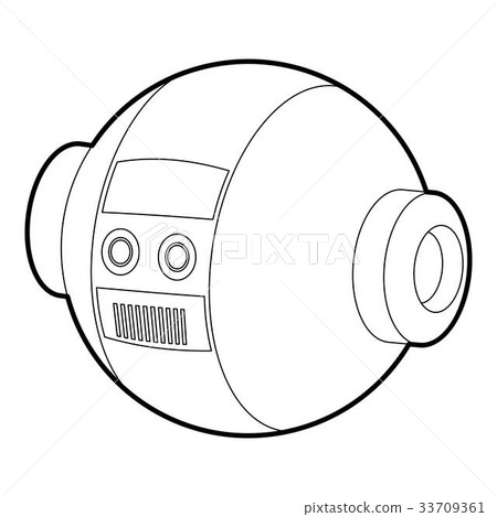 Robotic ball icon outline 33709361