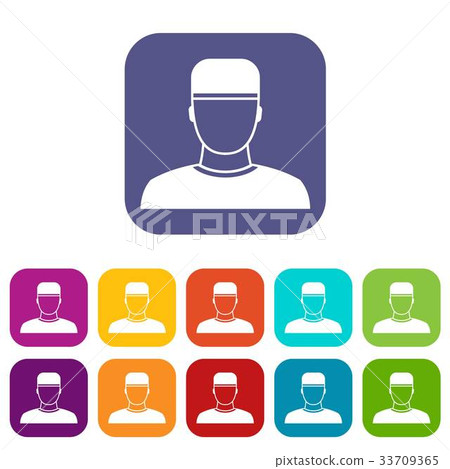Doctor icons set 33709365