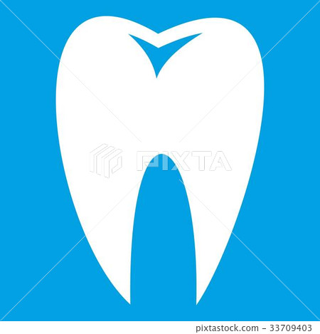 Tooth icon white Tooth icon white 33709403