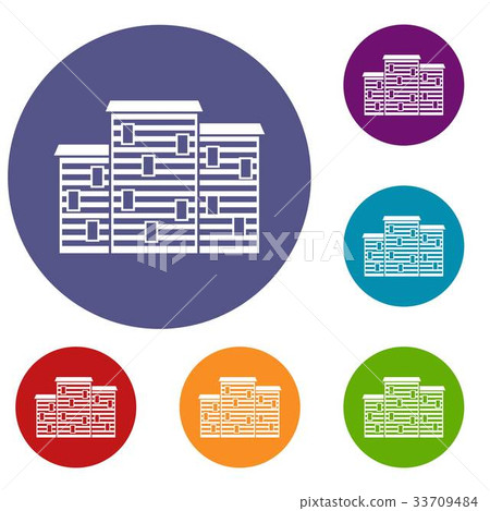 Houses icons set Houses icons set 33709484