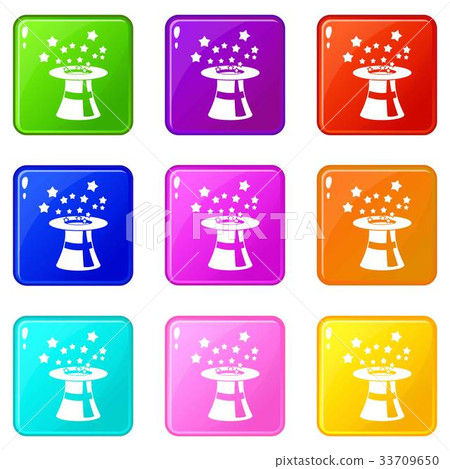 Magic hat with stars set 9 33709650