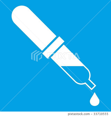 Pipette icon white Pipette icon white 33710555
