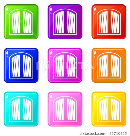 White window arched frame set 9 - Stock Illustration [33710835] - PIXTA