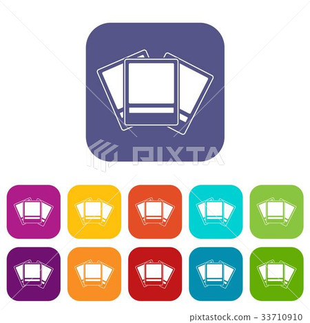 Photos icons set - Stock Illustration [33710910] - PIXTA