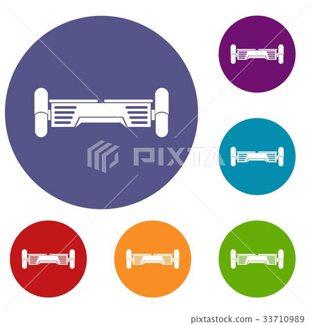 Smart scooter icons set 33710989