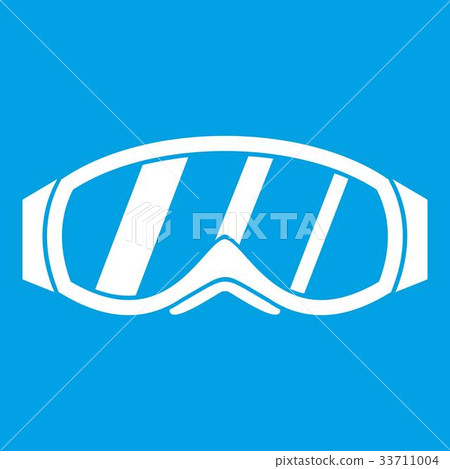 Glasses for snowboarding icon white Glasses for snowboarding icon white 33711004