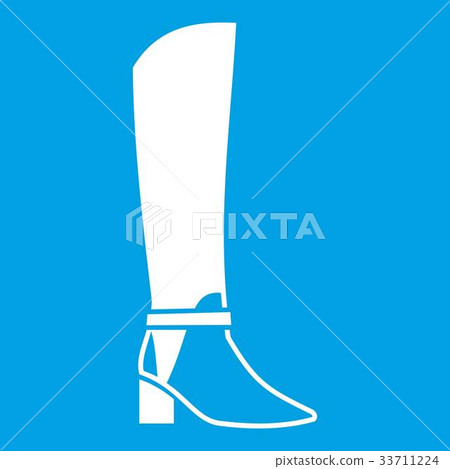 Women high boots icon white Women high boots icon white 33711224