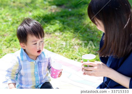 Fun picnic lunch Drink tea 33715333