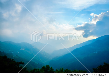 beautiful morning sunrise and cloud in Taiwan 33716674