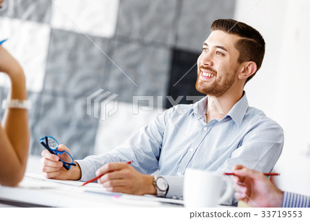 Handsome businessman in office 33719553