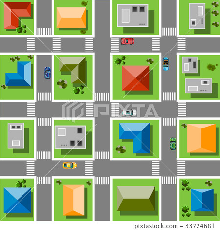 Top view city 33724681