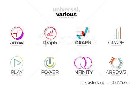 Set of web linear icons 33725853