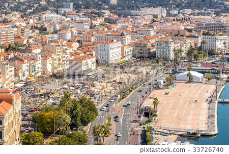 aerial view of Cannes France 33726740