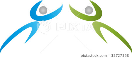 Two people in motion, people logo Two people in motion, people logo 33727368