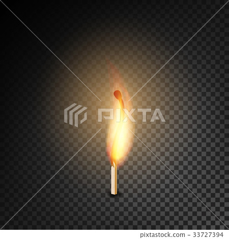 Realistic Burning Match Vector Realistic Burning Match Vector 33727394