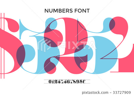 Font of numbers in classical french didot 33727909
