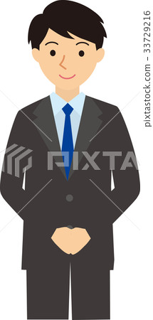 Business man standing hand in hand 33729216