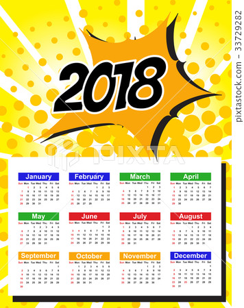 Calendar Template for 2018 with Week Starts Sunday Calendar Template for 2018 with Week Starts Sunday 33729282