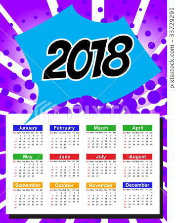 Calendar Template for 2018 with Week Starts Sunday Calendar Template for 2018 with Week Starts Sunday 33729291