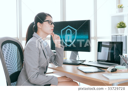 pretty elegant online information manager woman 33729728