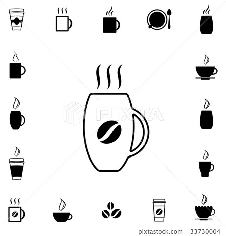 Coffee Cup Vector Icon Collection 33730004