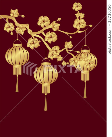 Chinese New Year. Three Chinese lanterns were Chinese New Year. Three Chinese lanterns were 33730350