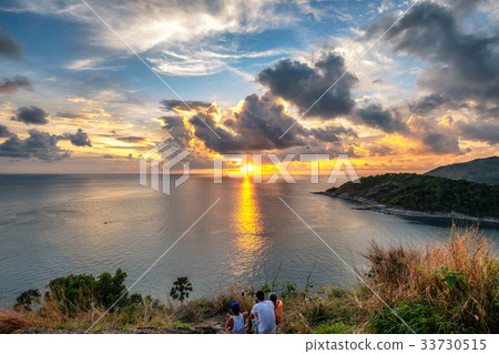 Viewpoint landscape laem promthep cape at sunset Viewpoint landscape laem promthep cape at sunset 33730515