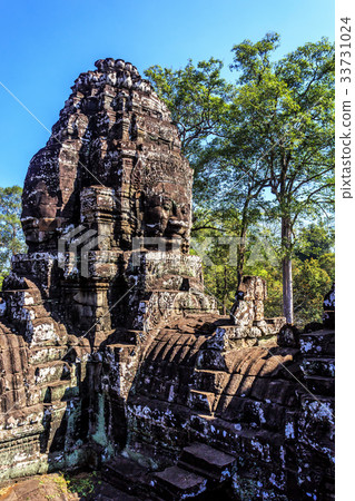 Ancient Bayon temple in Angkor Thom, Siem Reap Ancient Bayon temple in Angkor Thom, Siem Reap 33731024