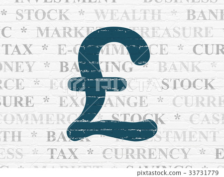 Money concept: Pound on wall background Money concept: Pound on wall background 33731779