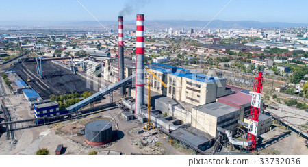 power station aerial view power station aerial view 33732036
