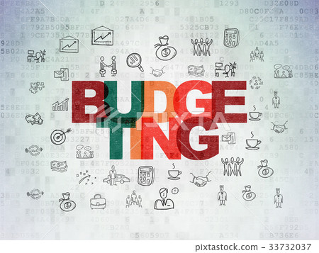 Business concept: Budgeting on Digital Data Paper 33732037