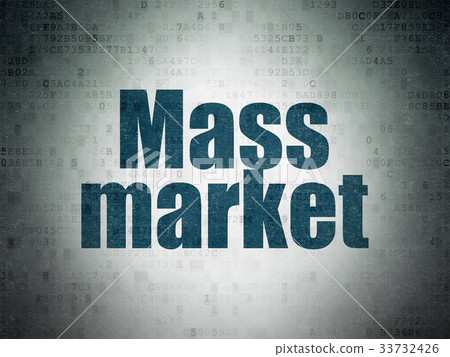 Marketing concept: Mass Market on Digital Data Marketing concept: Mass Market on Digital Data 33732426