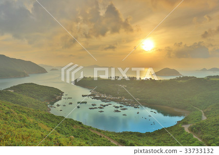 Dawn landscape of Po Toi O, Sai Kung. Dawn landscape of Po Toi O, Sai Kung. 33733132