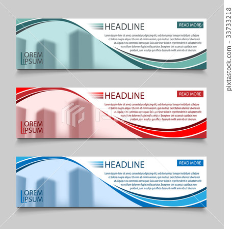 Website horizontal business banners vector 33733218