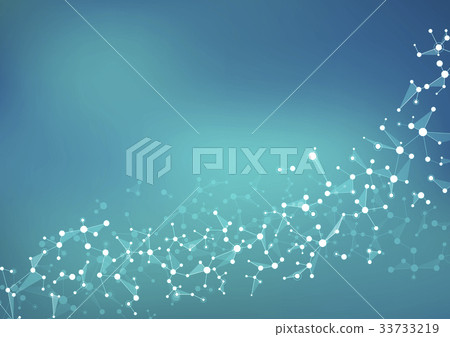 Molecule structure dna and neurons, connected 33733219