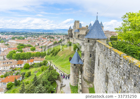 Historic fortified city Carcassonne and castle town Historic fortified city Carcassonne and castle town 33735250