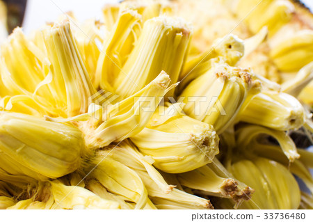 Open jackfruit close up texture Open jackfruit close up texture 33736480