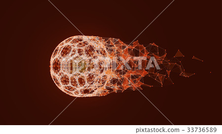 Soccer Ball on Fire 33736589