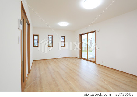 Newly built living room dining kitchen 33736593