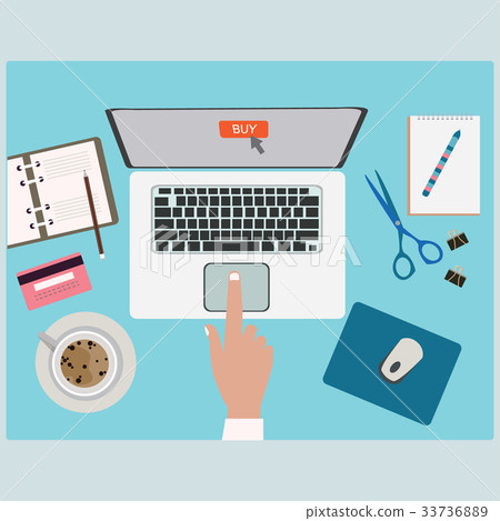 Flat design concept of Shopping related icons 33736889