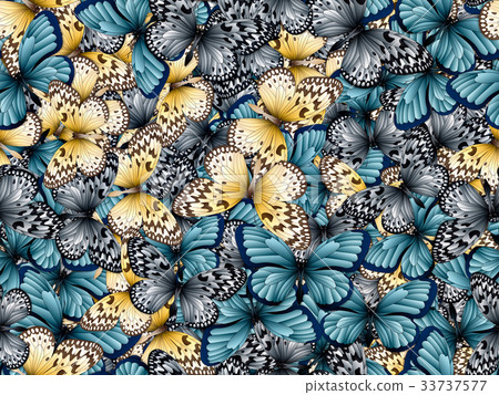 Seamless pattern with lot of different butterflys Seamless pattern with lot of different butterflys 33737577