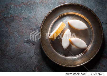 Calissons d'Aix-en-Provence on a plate on 33737678